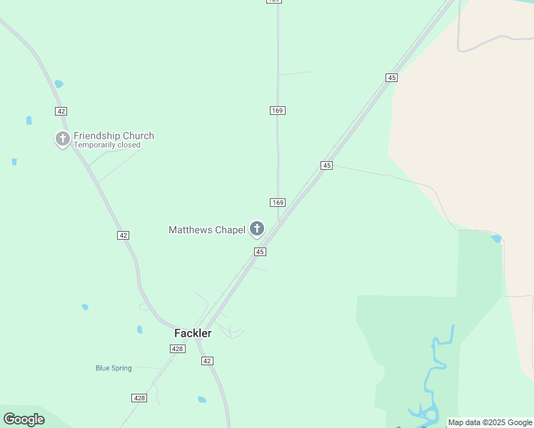 map of restaurants, bars, coffee shops, grocery stores, and more near 21 County Road 169 in Stevenson
