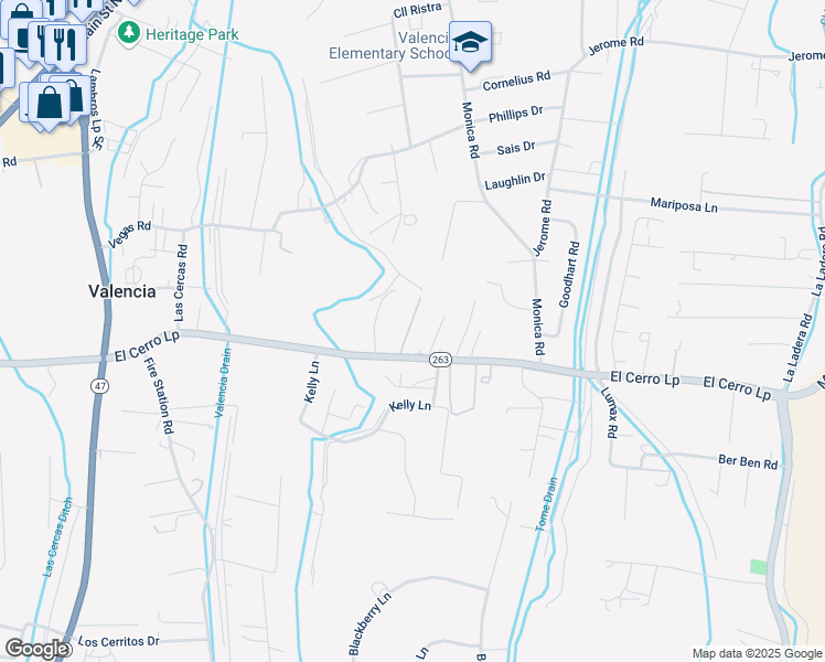 map of restaurants, bars, coffee shops, grocery stores, and more near 10 Renita Lane in Los Lunas
