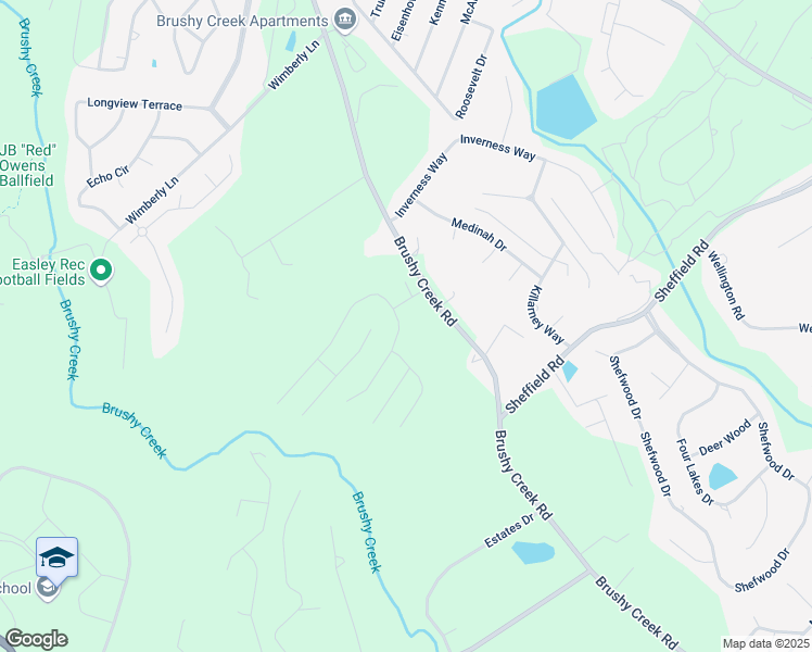 map of restaurants, bars, coffee shops, grocery stores, and more near 102 Eastpark Way in Easley