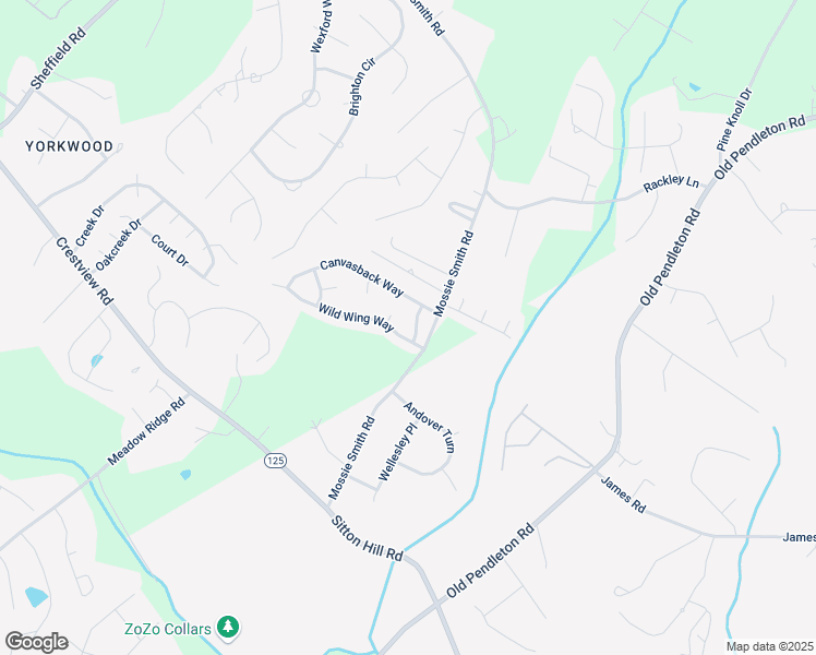 map of restaurants, bars, coffee shops, grocery stores, and more near 112 Blue Wing Lane in Easley
