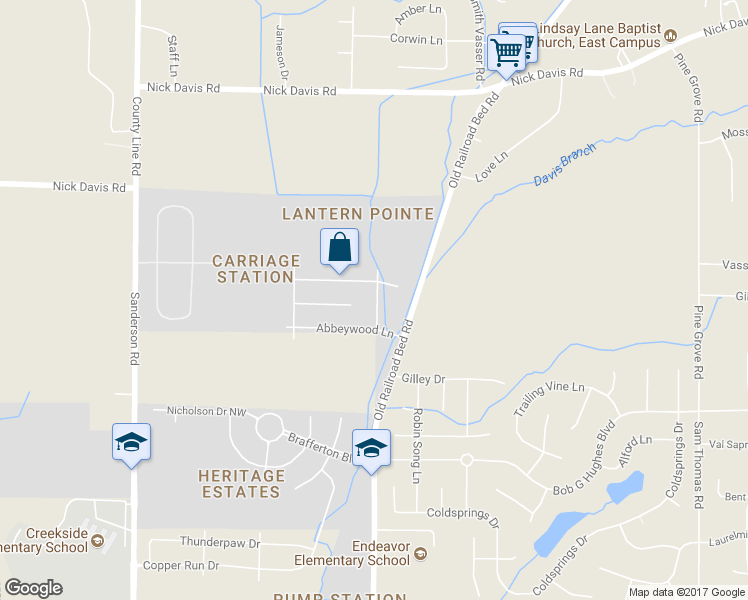 map of restaurants, bars, coffee shops, grocery stores, and more near 16573 Camberwell Drive in Harvest