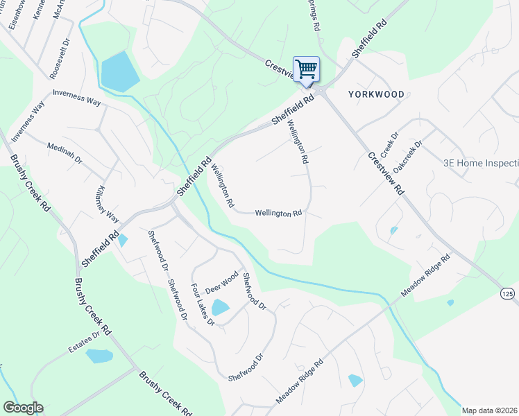 map of restaurants, bars, coffee shops, grocery stores, and more near 115 Wellington Road in Easley