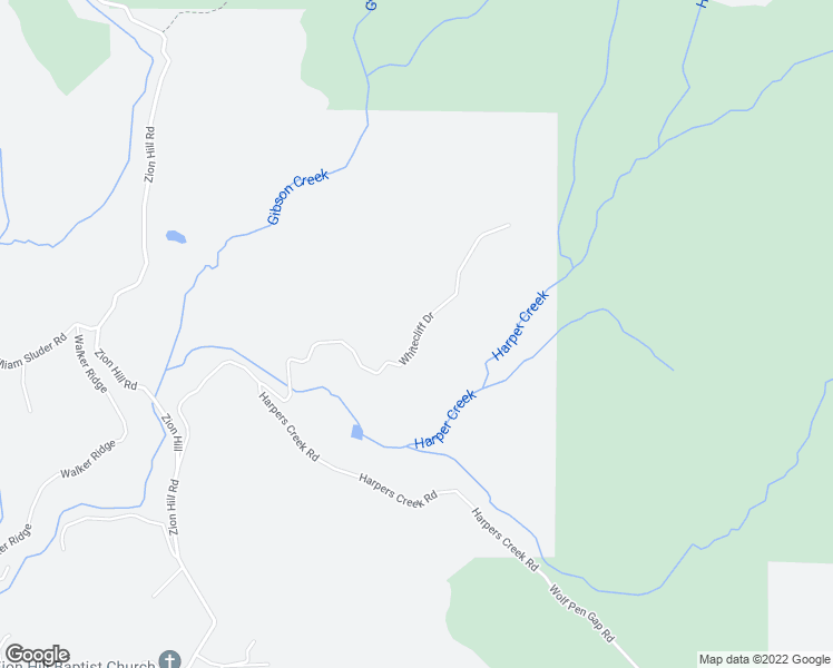 map of restaurants, bars, coffee shops, grocery stores, and more near Whitecliff Drive in Gilmer County