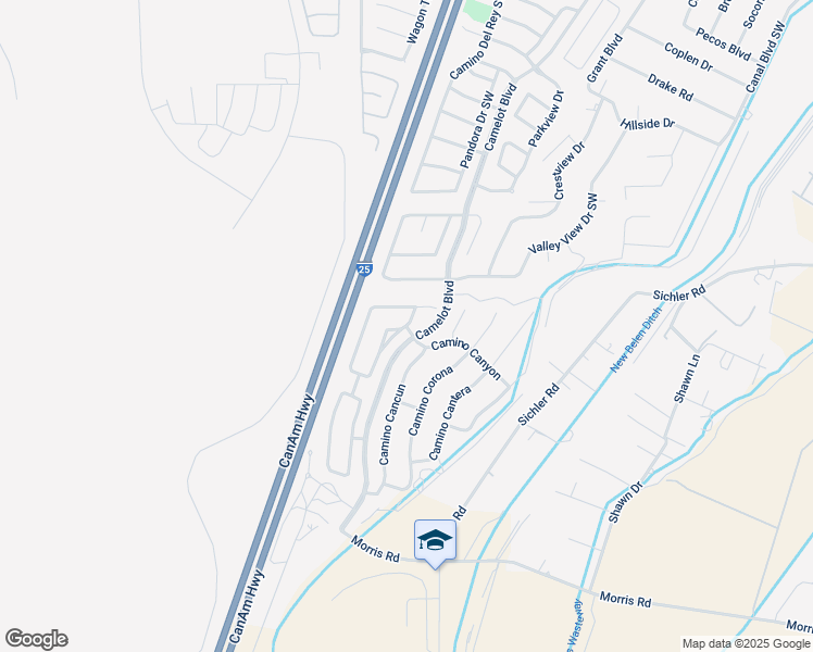 map of restaurants, bars, coffee shops, grocery stores, and more near 1600 Camino Rustica in Los Lunas