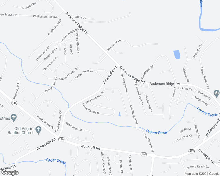 map of restaurants, bars, coffee shops, grocery stores, and more near 109 Meadow Blossom Way in Simpsonville