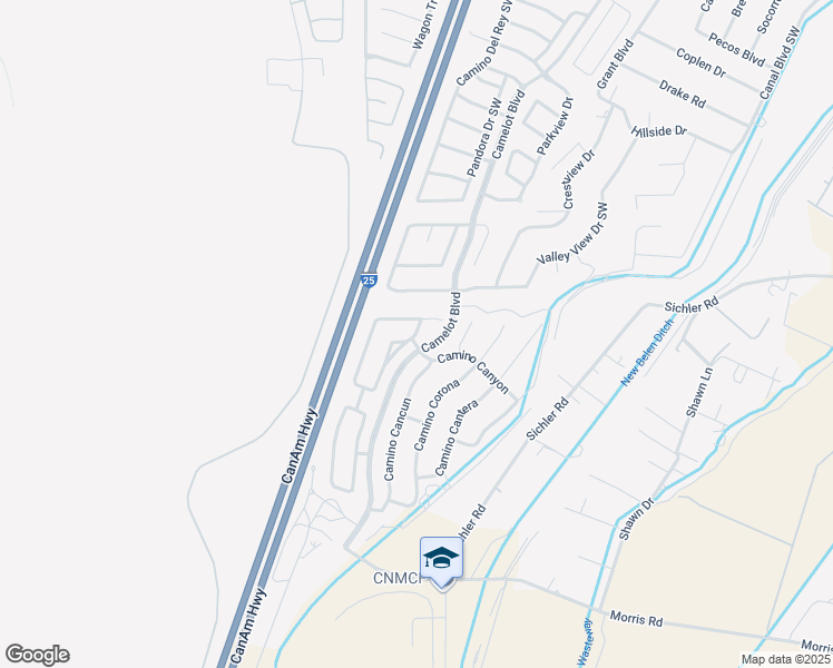 map of restaurants, bars, coffee shops, grocery stores, and more near 1570 Camino Rustica SW in Los Lunas