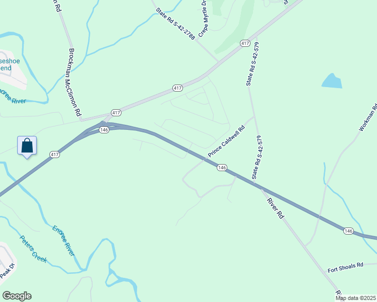 map of restaurants, bars, coffee shops, grocery stores, and more near 4026 South Carolina 146 in Woodruff