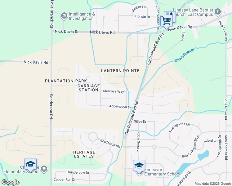 map of restaurants, bars, coffee shops, grocery stores, and more near 29946 Glenrose Way in Harvest
