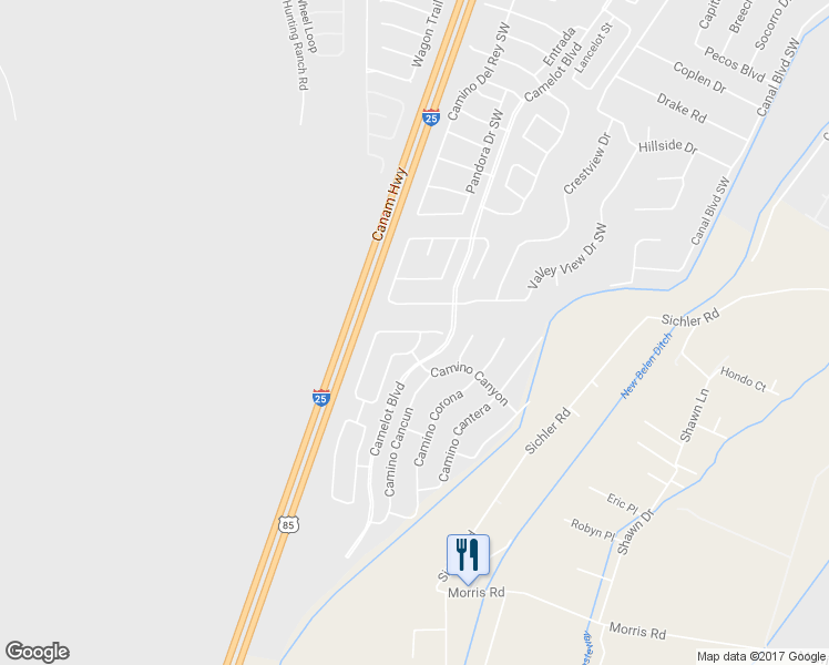 map of restaurants, bars, coffee shops, grocery stores, and more near 1941 Camino Rustica in Los Lunas