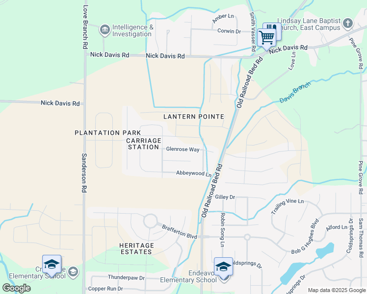 map of restaurants, bars, coffee shops, grocery stores, and more near 29935 Glenrose Way in Harvest