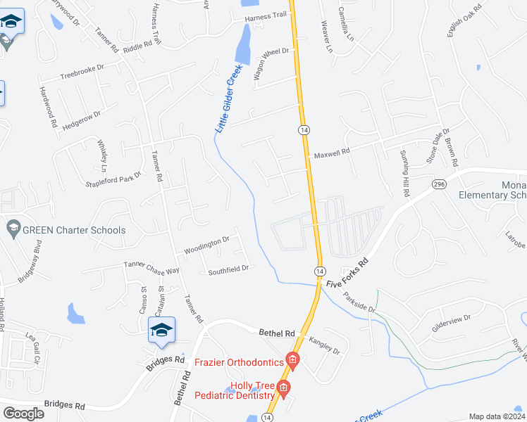 map of restaurants, bars, coffee shops, grocery stores, and more near 613 Buttermilk Court in Simpsonville