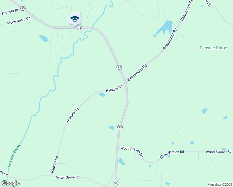 map of restaurants, bars, coffee shops, grocery stores, and more near 135 Hankins Road in Rock Spring