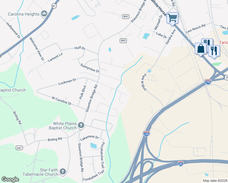 map of restaurants, bars, coffee shops, grocery stores, and more near 101 Cypress Cove Court in Greenville
