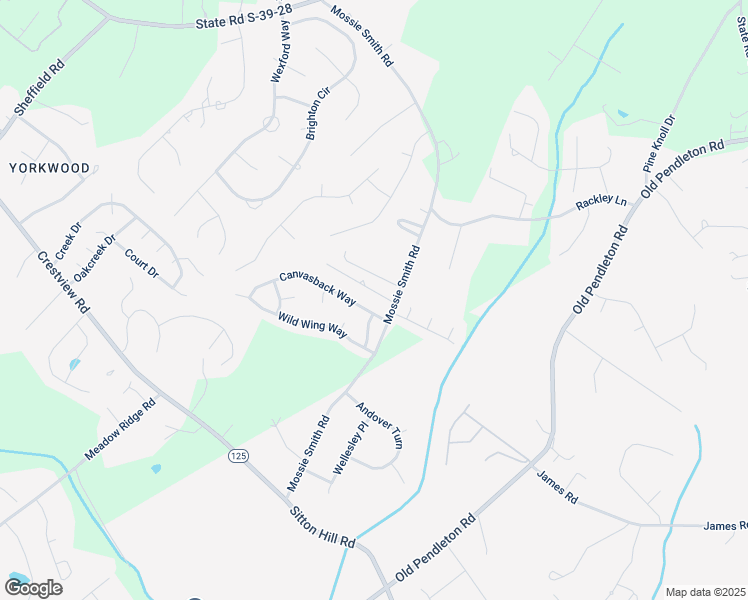map of restaurants, bars, coffee shops, grocery stores, and more near 121 Tortuga Lane in Easley