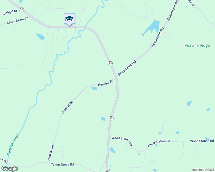 map of restaurants, bars, coffee shops, grocery stores, and more near 135 Hankins Road in Rock Spring