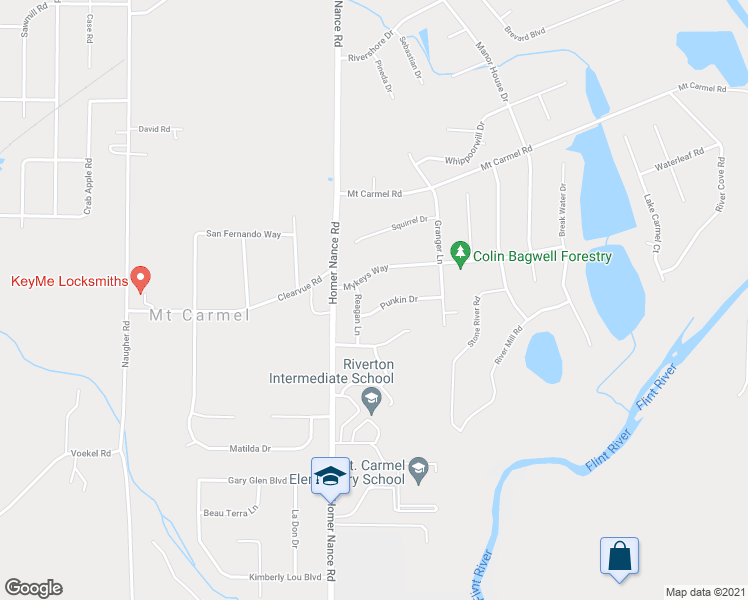 map of restaurants, bars, coffee shops, grocery stores, and more near 103 Punkin Drive in Huntsville