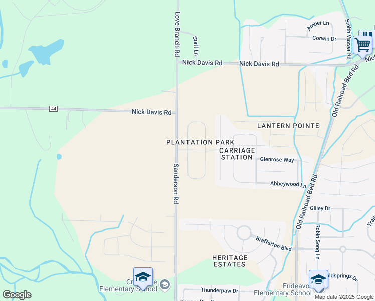 map of restaurants, bars, coffee shops, grocery stores, and more near 17090 Fieldway Circle in Harvest