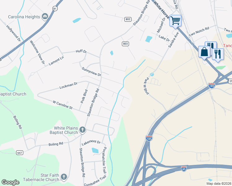 map of restaurants, bars, coffee shops, grocery stores, and more near Cypress Cove Court in Greenville