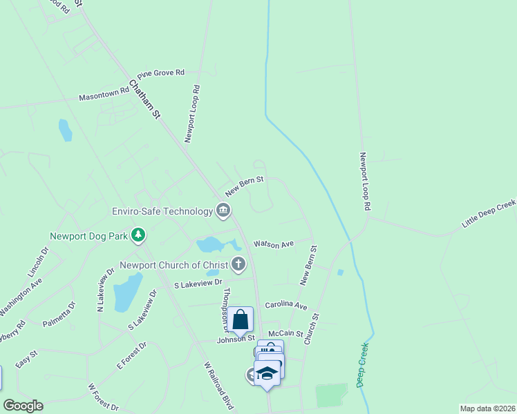 map of restaurants, bars, coffee shops, grocery stores, and more near 1501 Courtyard West in Newport