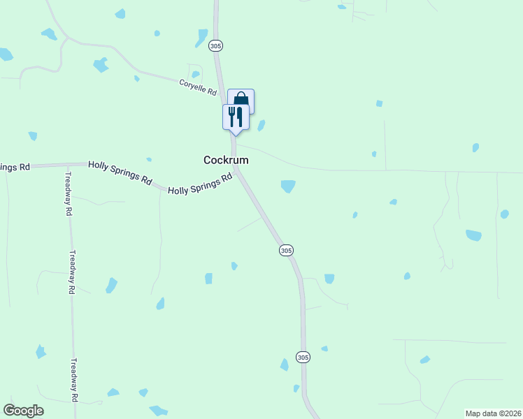 map of restaurants, bars, coffee shops, grocery stores, and more near 4166 Mississippi 305 in Hernando