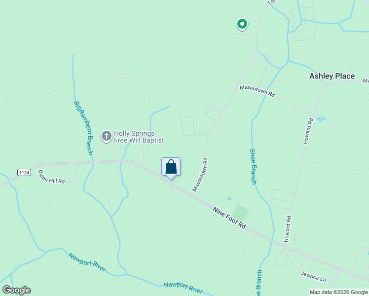 map of restaurants, bars, coffee shops, grocery stores, and more near 122 Green Tree Ln in Newport