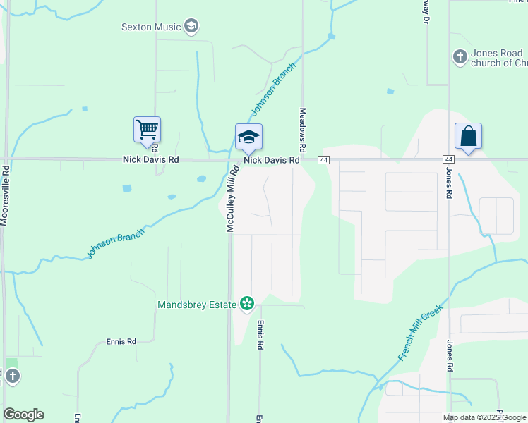 map of restaurants, bars, coffee shops, grocery stores, and more near 26177 Maple Cove in Athens