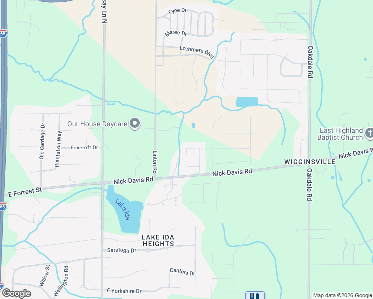 map of restaurants, bars, coffee shops, grocery stores, and more near 22346 Nick Davis Road in Athens
