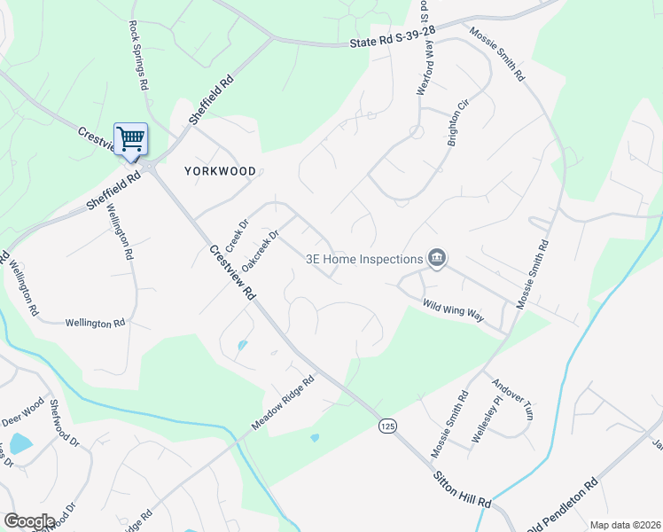 map of restaurants, bars, coffee shops, grocery stores, and more near 203 Court Drive in Easley