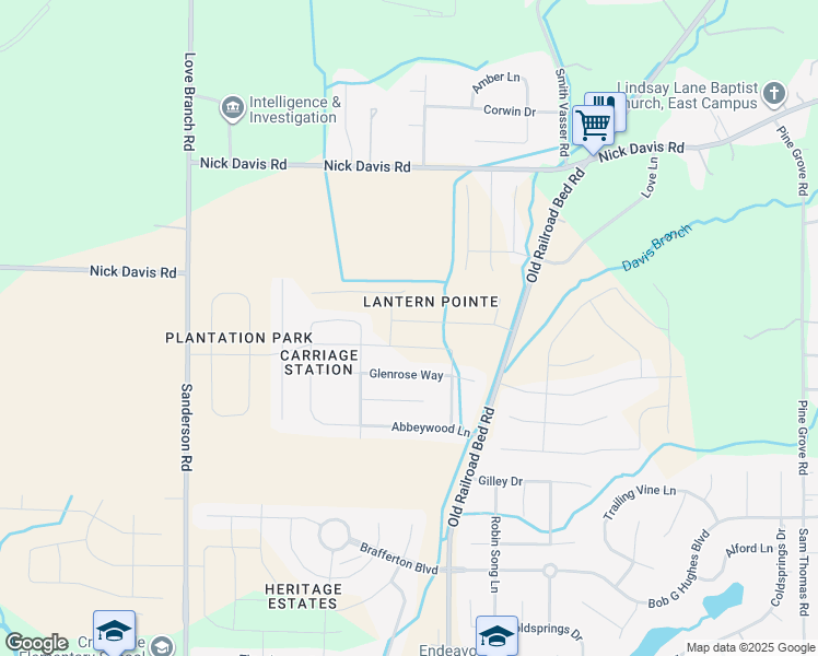 map of restaurants, bars, coffee shops, grocery stores, and more near 29935 Glenrose Way in Harvest