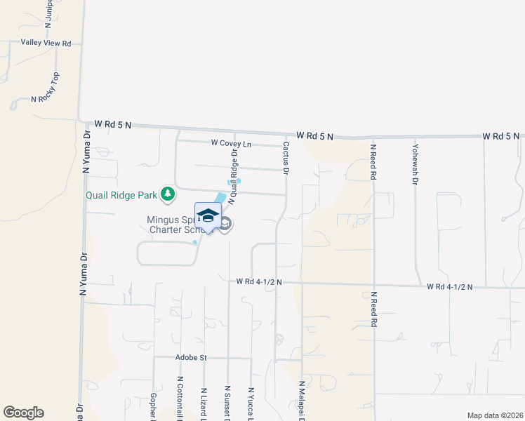 map of restaurants, bars, coffee shops, grocery stores, and more near 2325 West Gambel's Ridge Drive in Chino Valley