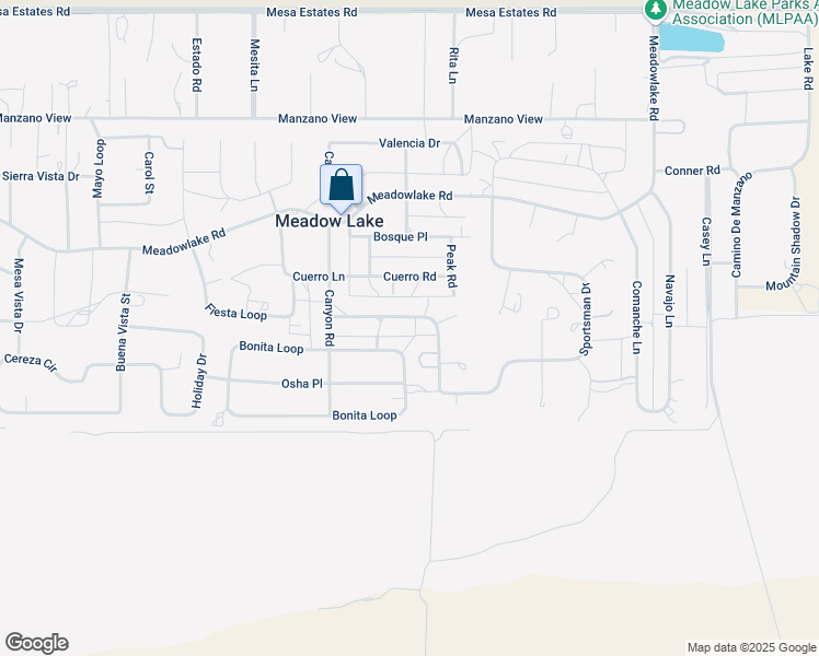 map of restaurants, bars, coffee shops, grocery stores, and more near 21 Manzano Lane in Los Lunas