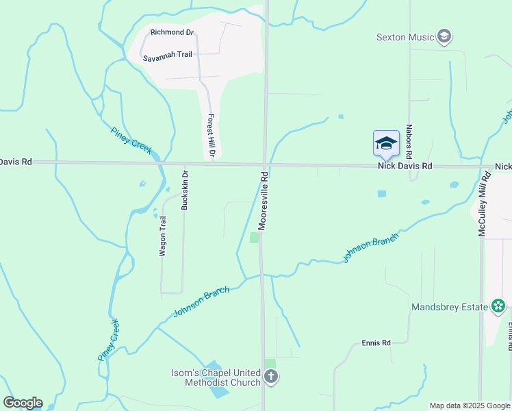 map of restaurants, bars, coffee shops, grocery stores, and more near 16910 Mooresville Road in Athens