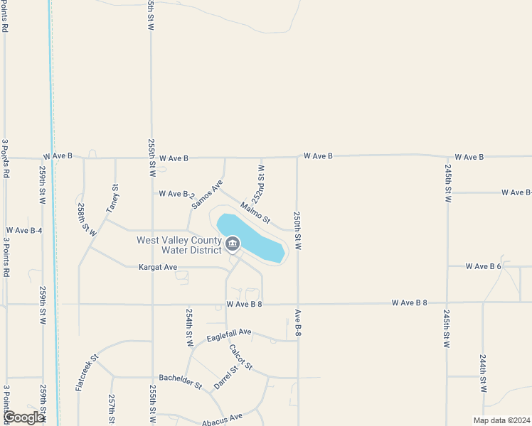 map of restaurants, bars, coffee shops, grocery stores, and more near 252nd Street West in Los Angeles County