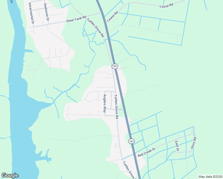 map of restaurants, bars, coffee shops, grocery stores, and more near 445 Tuttles Grove Road in Beaufort
