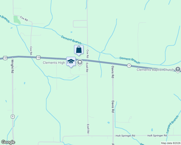 map of restaurants, bars, coffee shops, grocery stores, and more near 7730 U.S. 72 in Athens