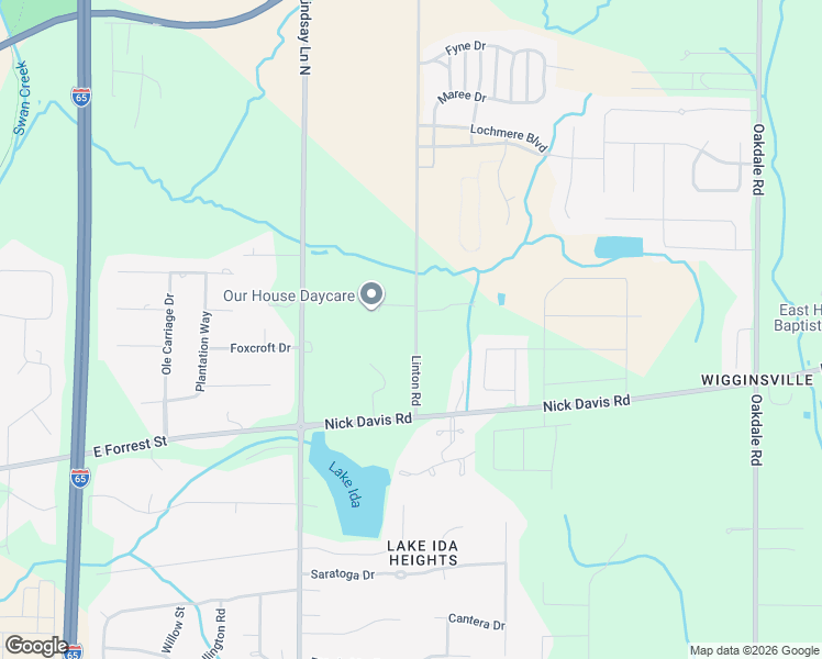map of restaurants, bars, coffee shops, grocery stores, and more near 16871 Linton Road in Athens