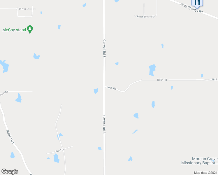 map of restaurants, bars, coffee shops, grocery stores, and more near 3045 Bolin Road in Hernando