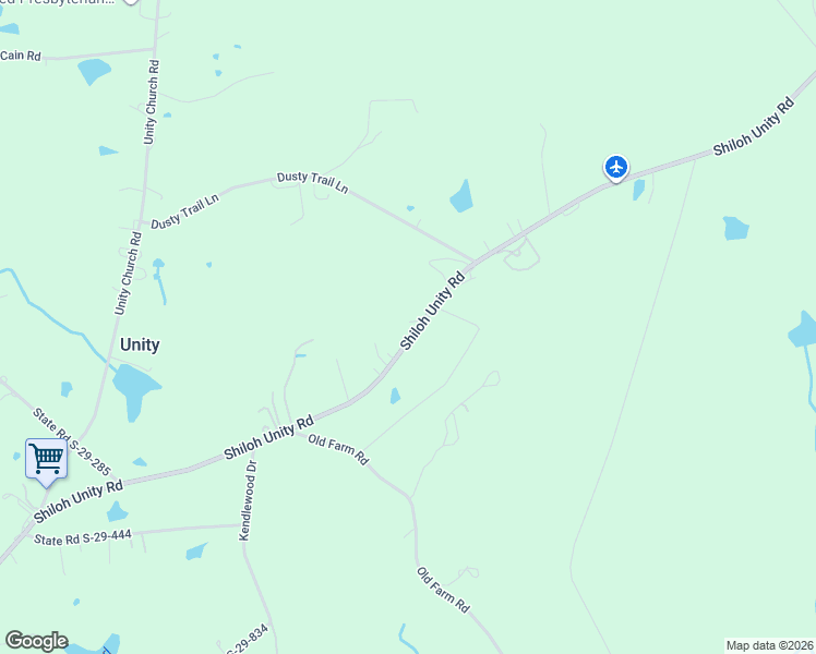 map of restaurants, bars, coffee shops, grocery stores, and more near 2889 Shiloh Unity Road in Lancaster
