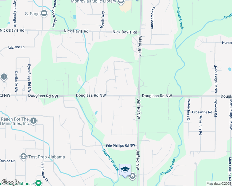 map of restaurants, bars, coffee shops, grocery stores, and more near 101 Silver Oak Lane Northwest in Huntsville