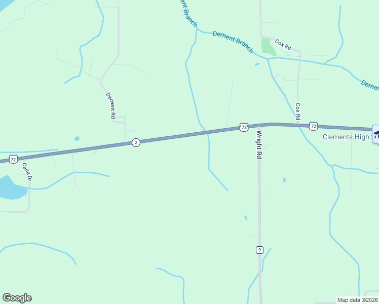 map of restaurants, bars, coffee shops, grocery stores, and more near 6607 U.S. 72 in Athens