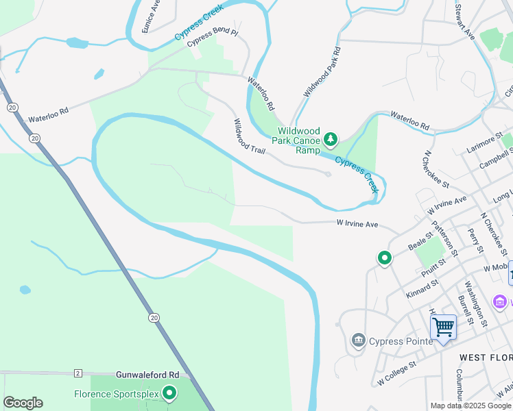 map of restaurants, bars, coffee shops, grocery stores, and more near 1980 Stat Boundary in Florence
