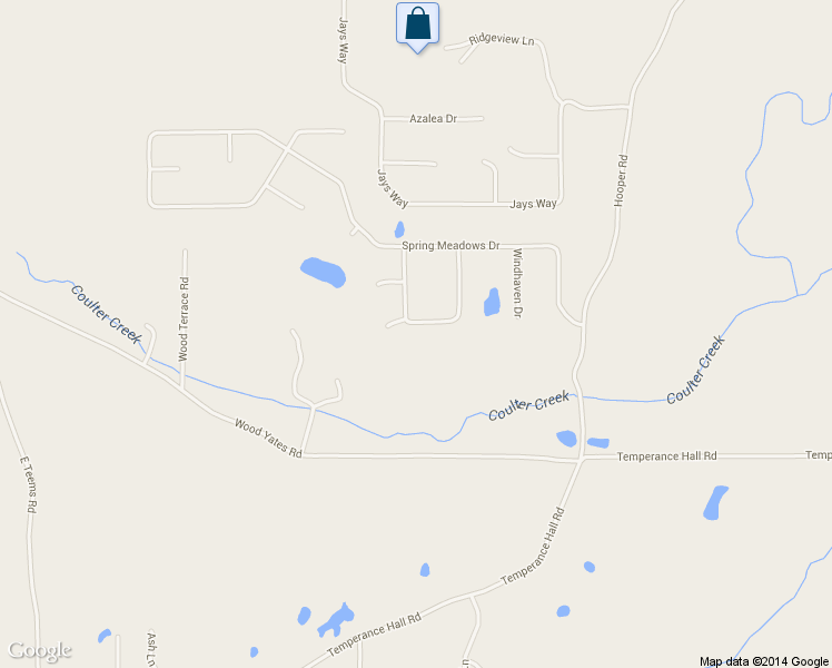 map of restaurants, bars, coffee shops, grocery stores, and more near 247 Spring Wind Circle in Ringgold