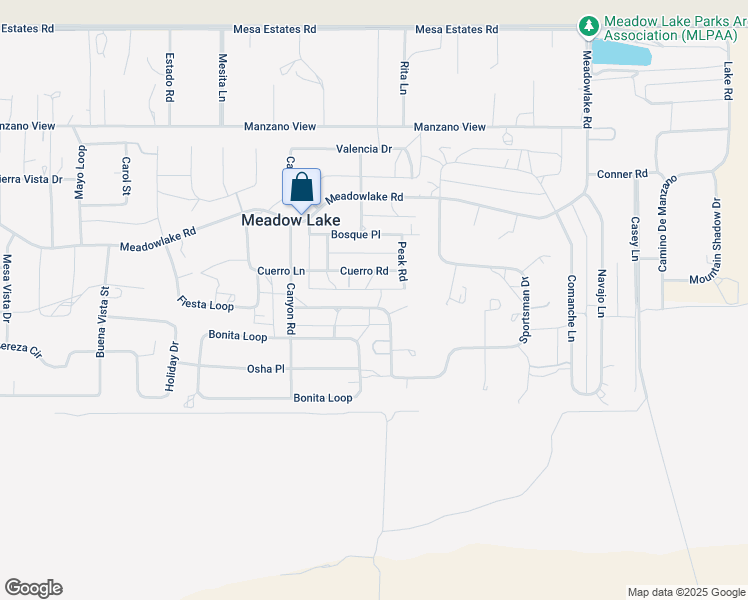 map of restaurants, bars, coffee shops, grocery stores, and more near 21 Manzano Lane in Los Lunas