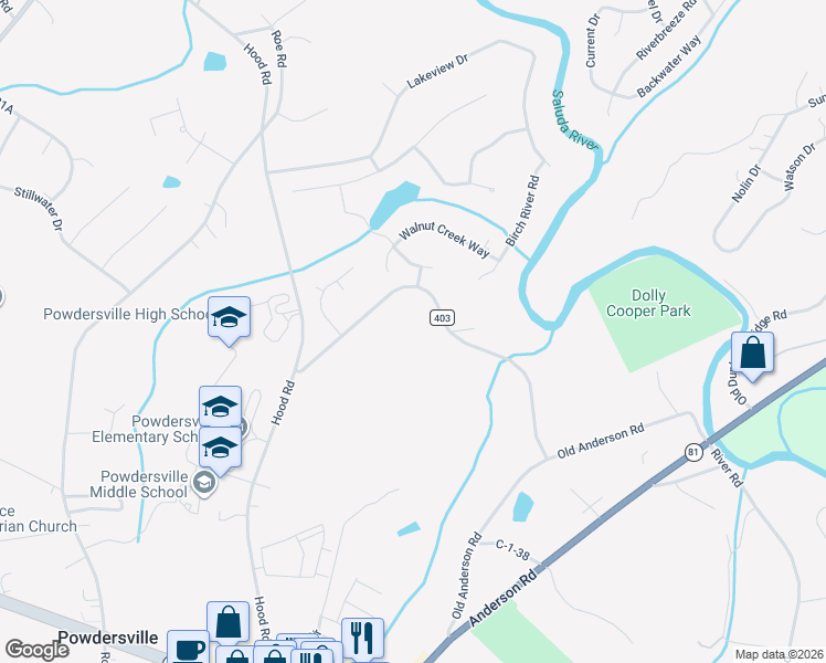 map of restaurants, bars, coffee shops, grocery stores, and more near 300 Ragsdale Road in Greenville