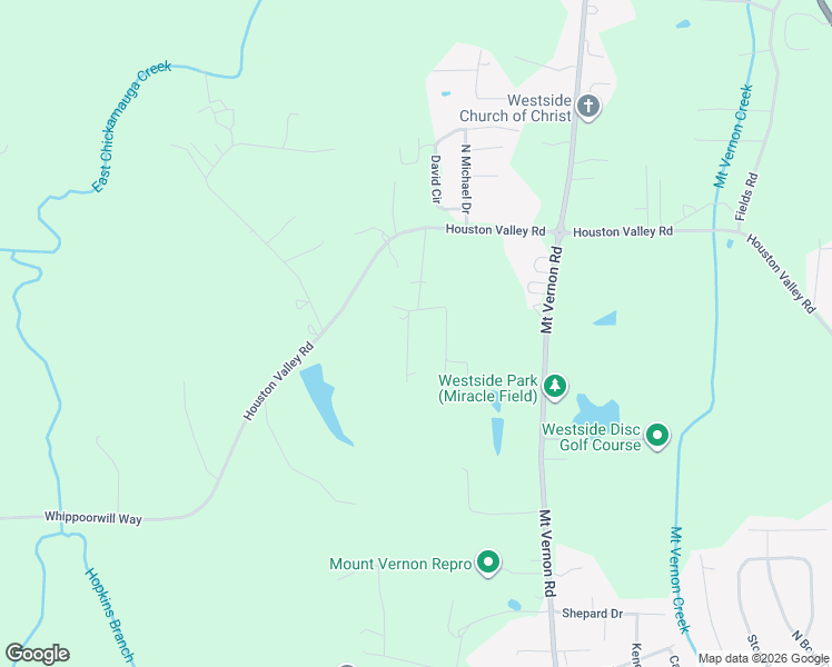 map of restaurants, bars, coffee shops, grocery stores, and more near 717 Vernon Drive in Tunnel Hill