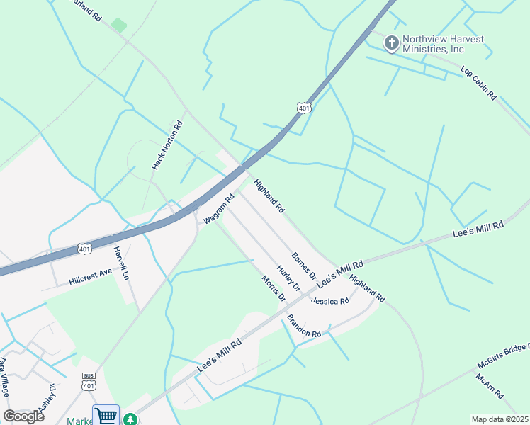 map of restaurants, bars, coffee shops, grocery stores, and more near 17201 Barnes Drive in Laurinburg