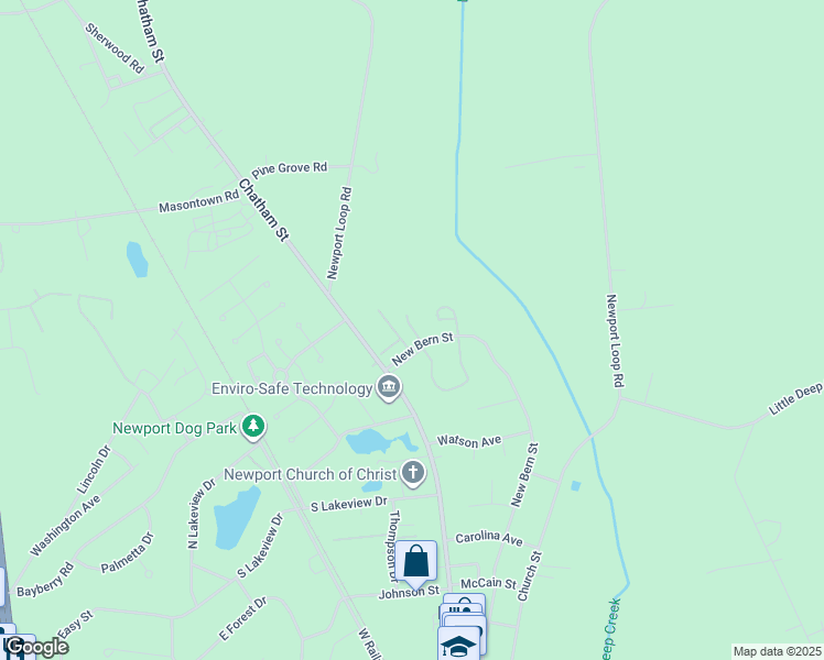 map of restaurants, bars, coffee shops, grocery stores, and more near 1200 Daughters Drive in Newport