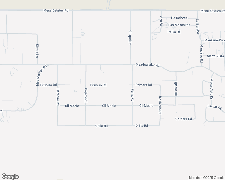 map of restaurants, bars, coffee shops, grocery stores, and more near 48 Primero Road in Los Lunas