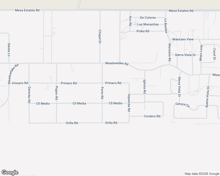 map of restaurants, bars, coffee shops, grocery stores, and more near 72 Primero Road in Los Lunas