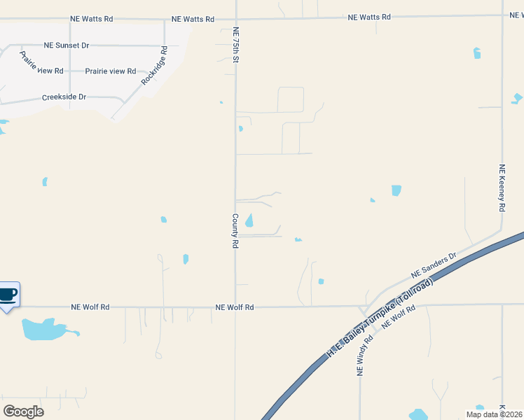 map of restaurants, bars, coffee shops, grocery stores, and more near 13344 Northeast 75th Street in Elgin
